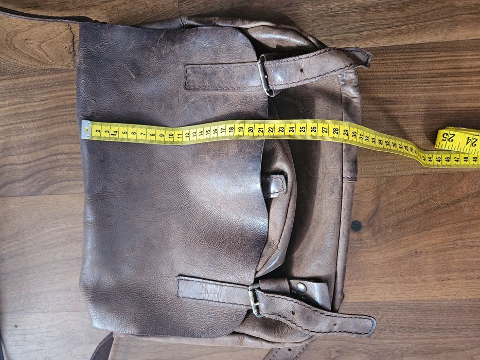 Skórzana torba listonoszka - duża