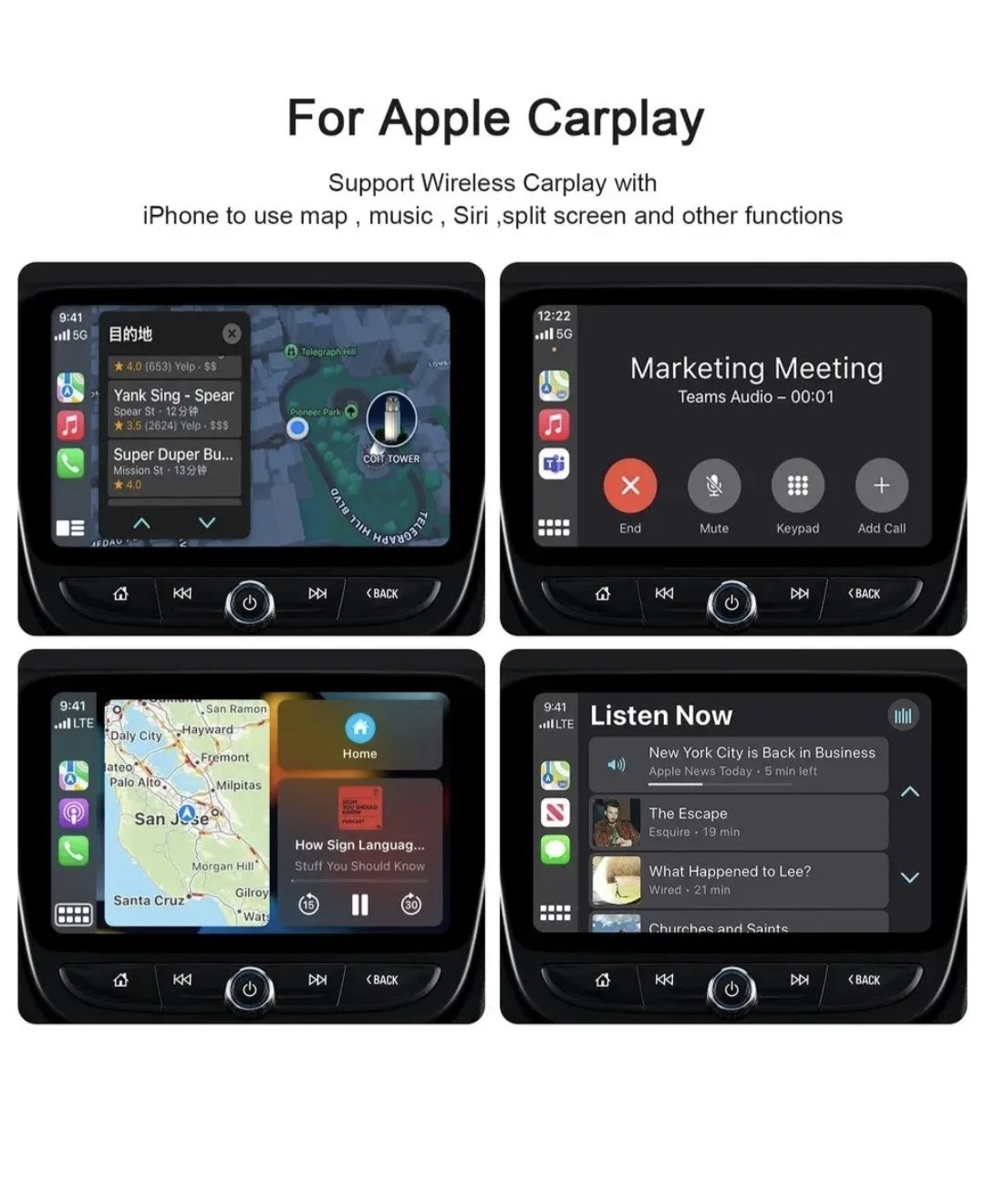 Беспроводной адаптер CarPlay iPhone iOS 10+ Wireless Dongle White