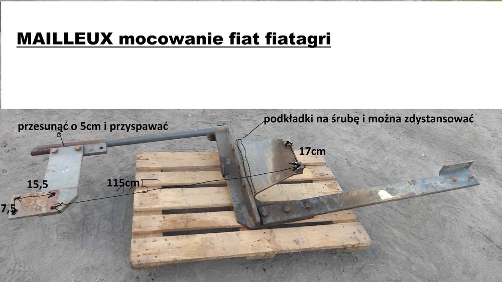 mocowanie adaptacje tur mailleux quicke faucheux do massey ferguson 4