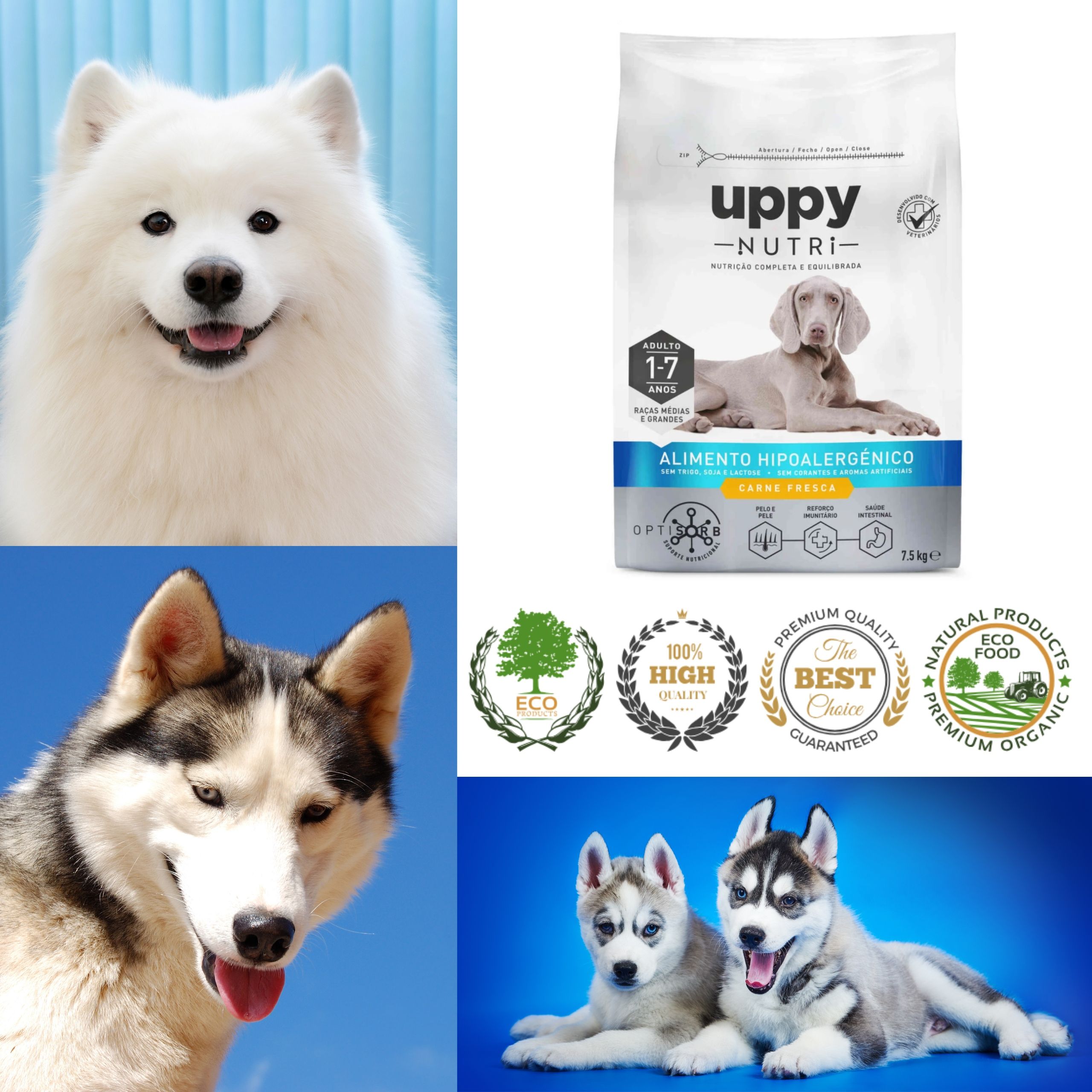 Sucha karma bezzbożowa Uppy Nutri Premium, kurczak 7,5 kg dla psów