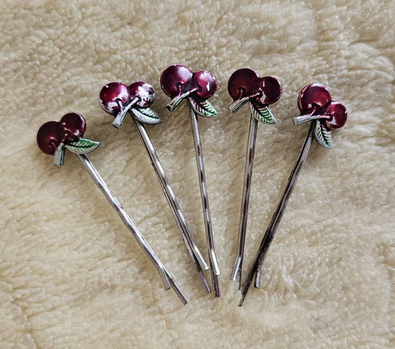 Wsówki wisionki real vintage antyki retro cherry zestaw 5 sztuk do wło