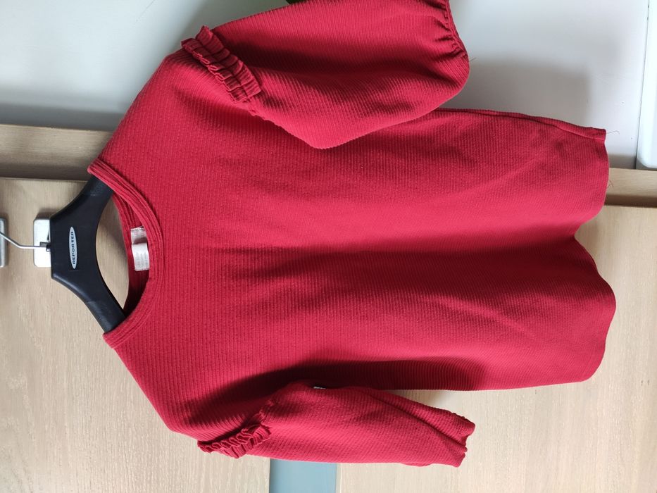 Sukienka z pufiastymi rekawami Zara+ spódniczka "bombka" 6-8 lat