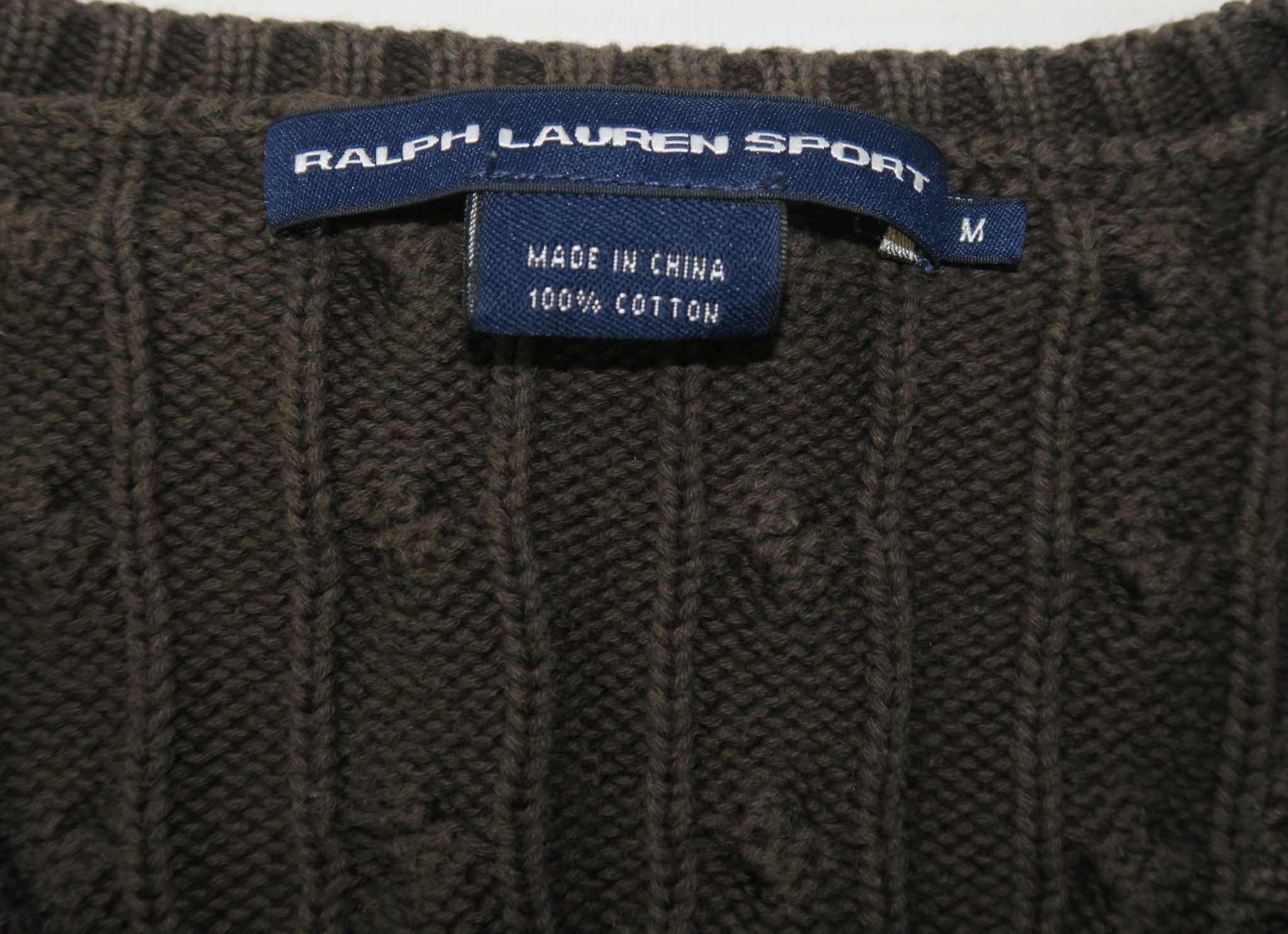 Ralph Lauren sweter z warkoczem damski M