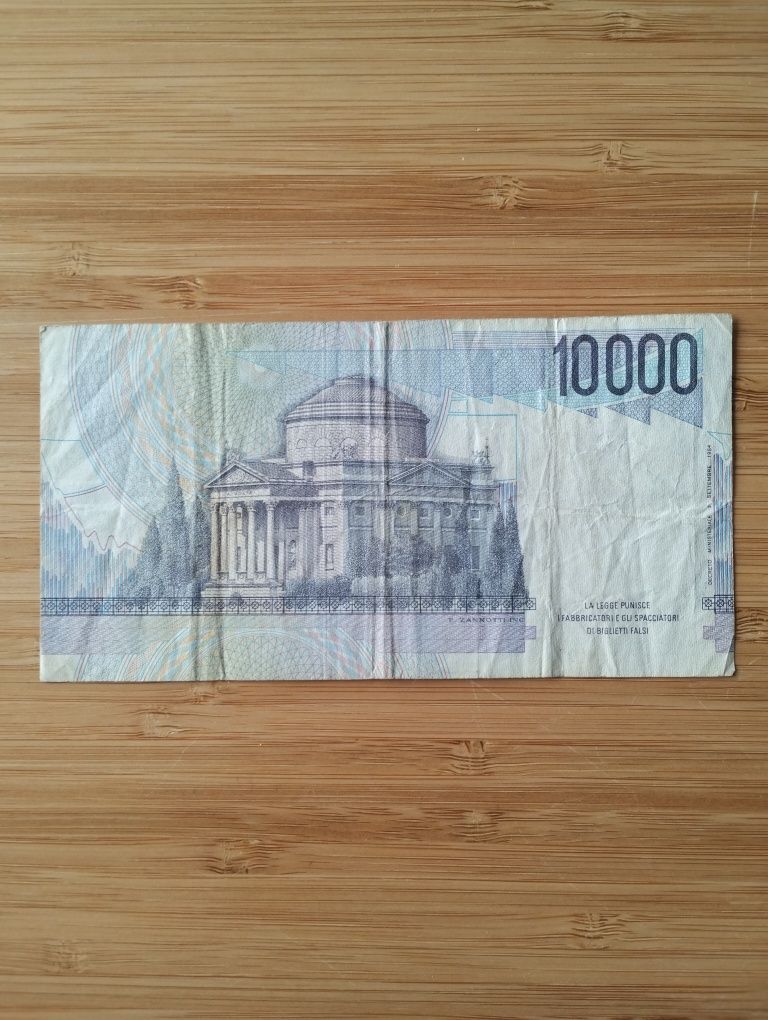 Banknot, Włochy 10000 lirów, 1984.