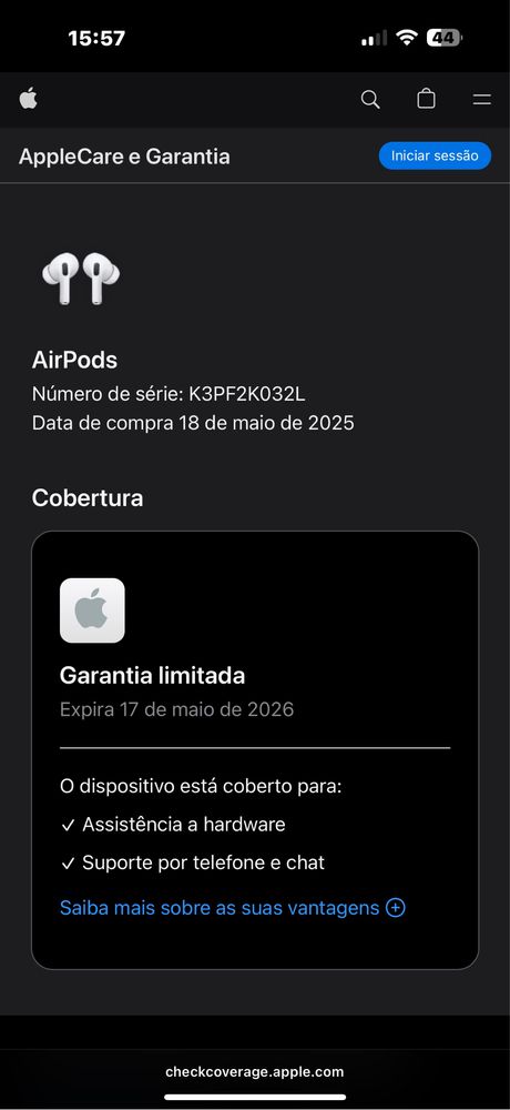Airpods Pro 2 Geração c/cancelamento ruido, pouco uso