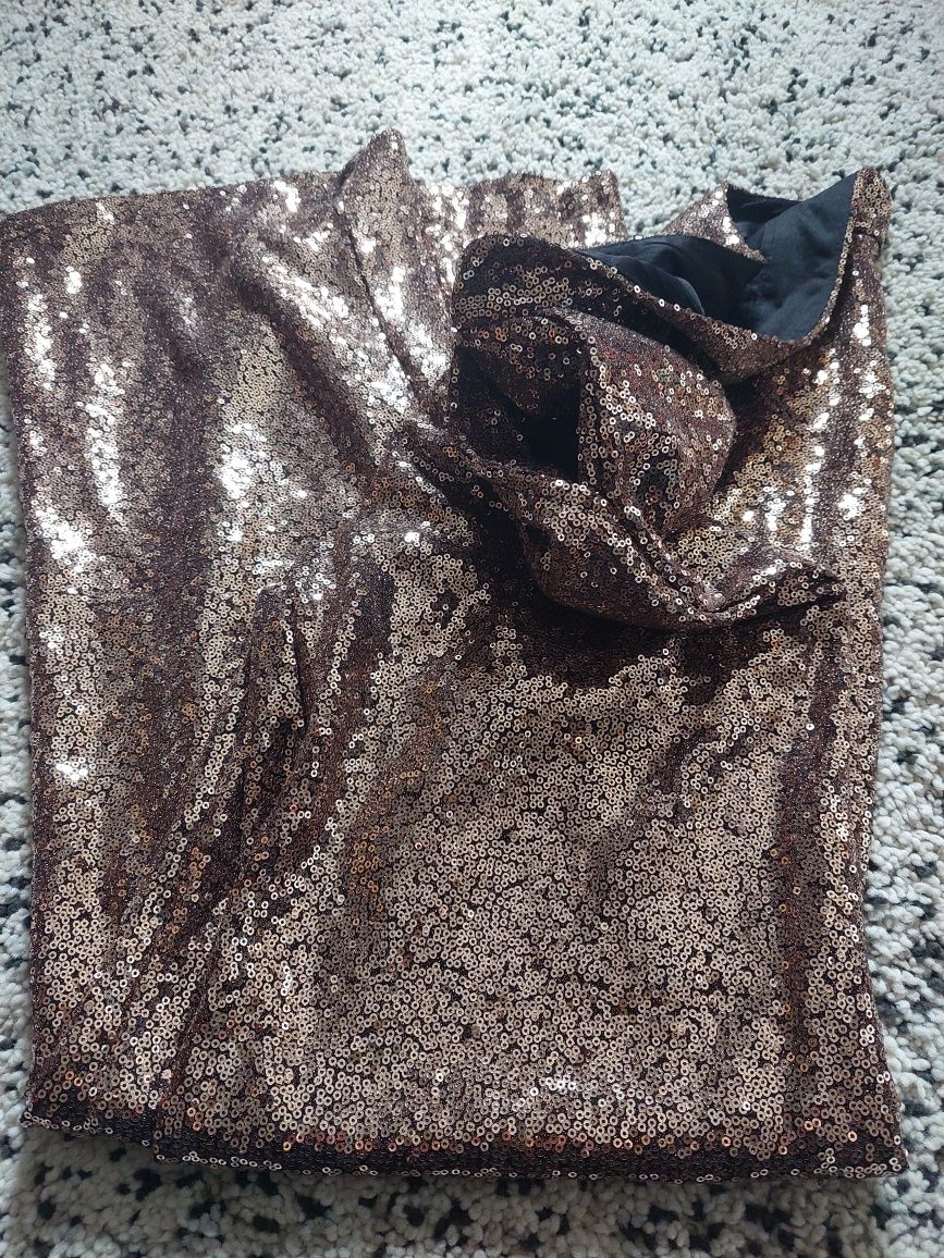 Calças glitter cobre novas