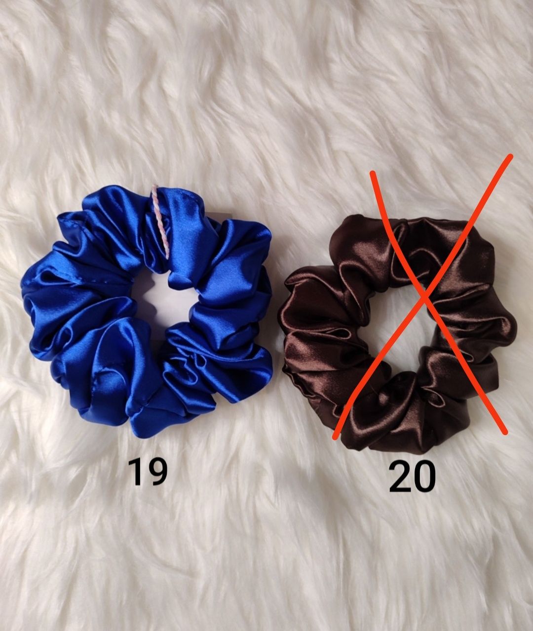 Scrunchie do włosów rozm L Satyna
