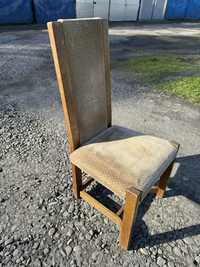 Dębowe krzesła 4 sztuki do renowacji PRL