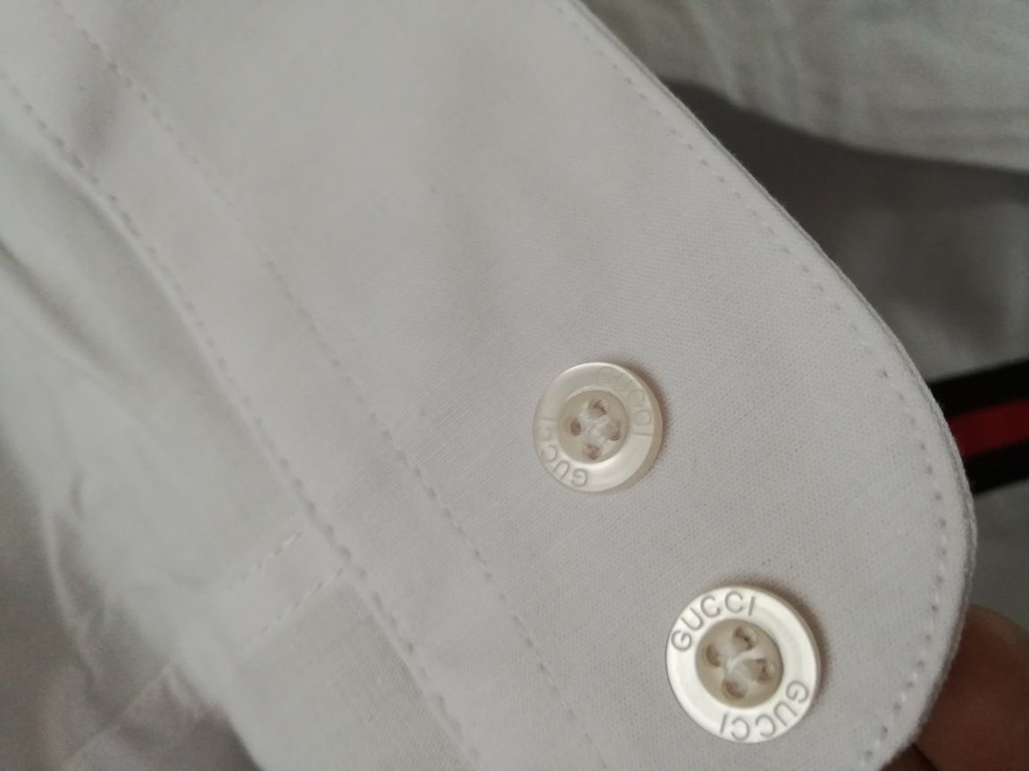 Koszula plisa Gucci s m L XL slim fit bawełna