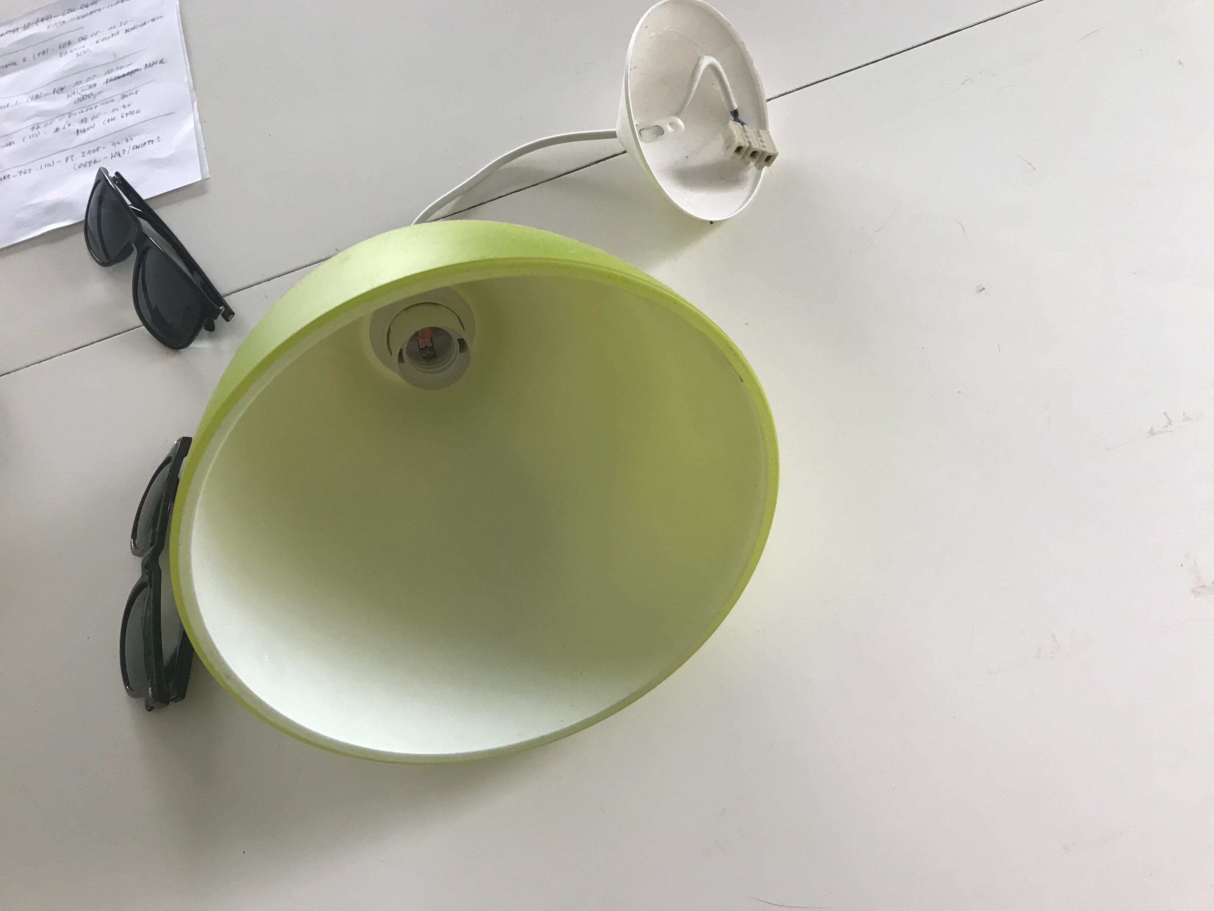 Lampa wisząca zielona szkło hartowane