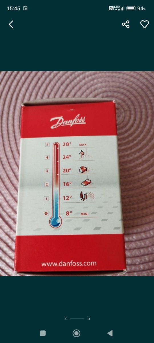 Głowica termostatyczna Danfoss RAW 5115