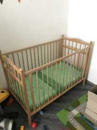 Дитяче дерев'яне ліжечко + матрац