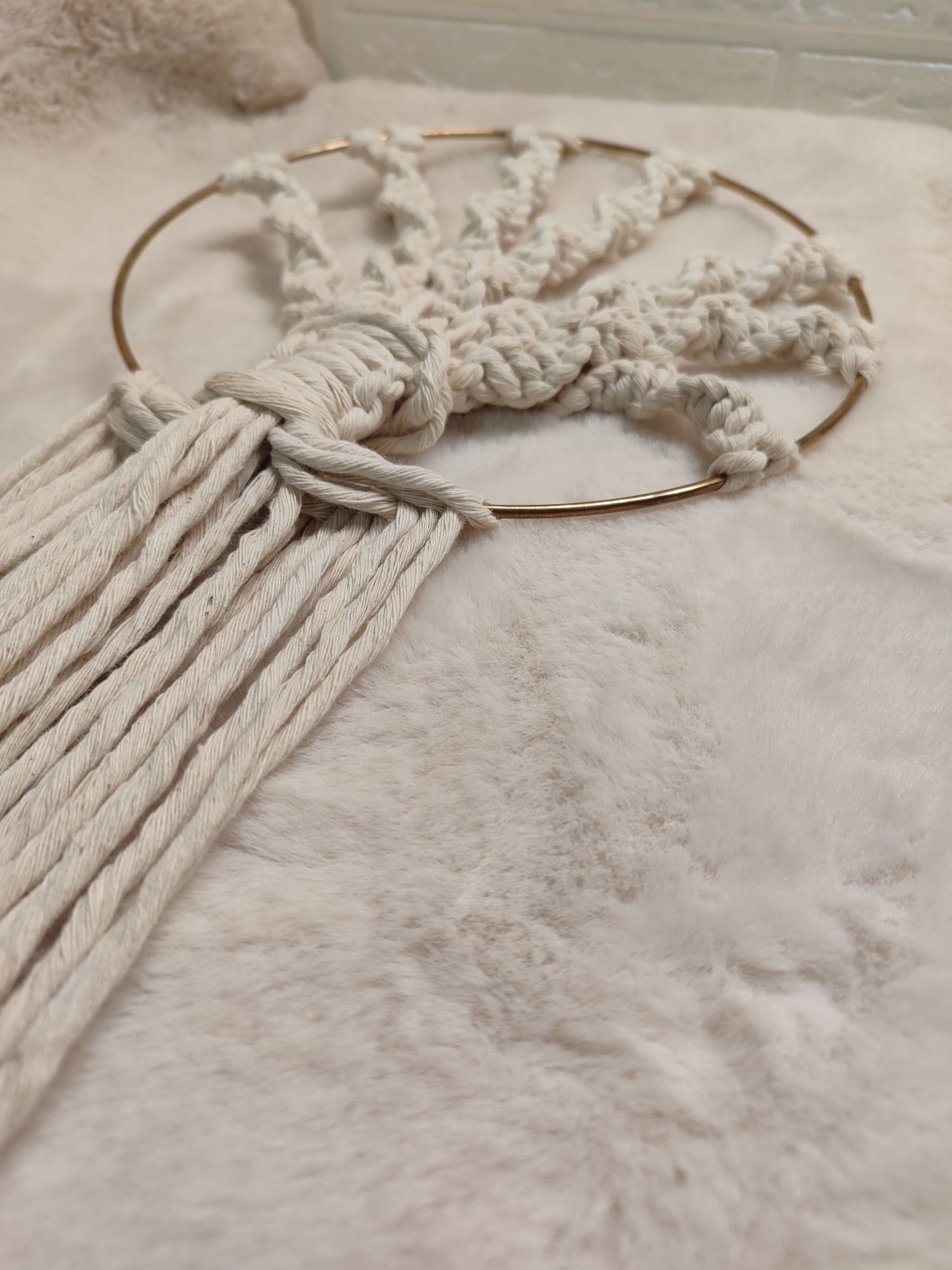 Painel decorativo macramé