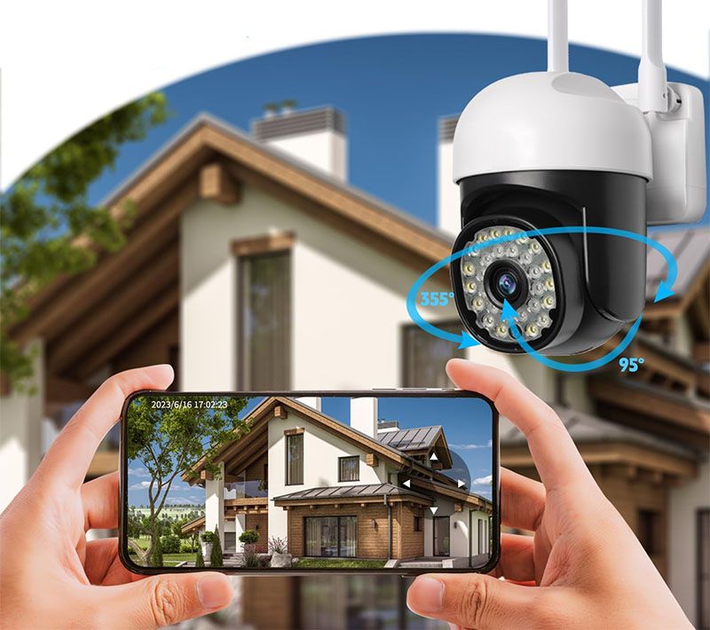 Zestaw 2x Kamera zewnętrzna WiFi IP66 obrotowa 1080p