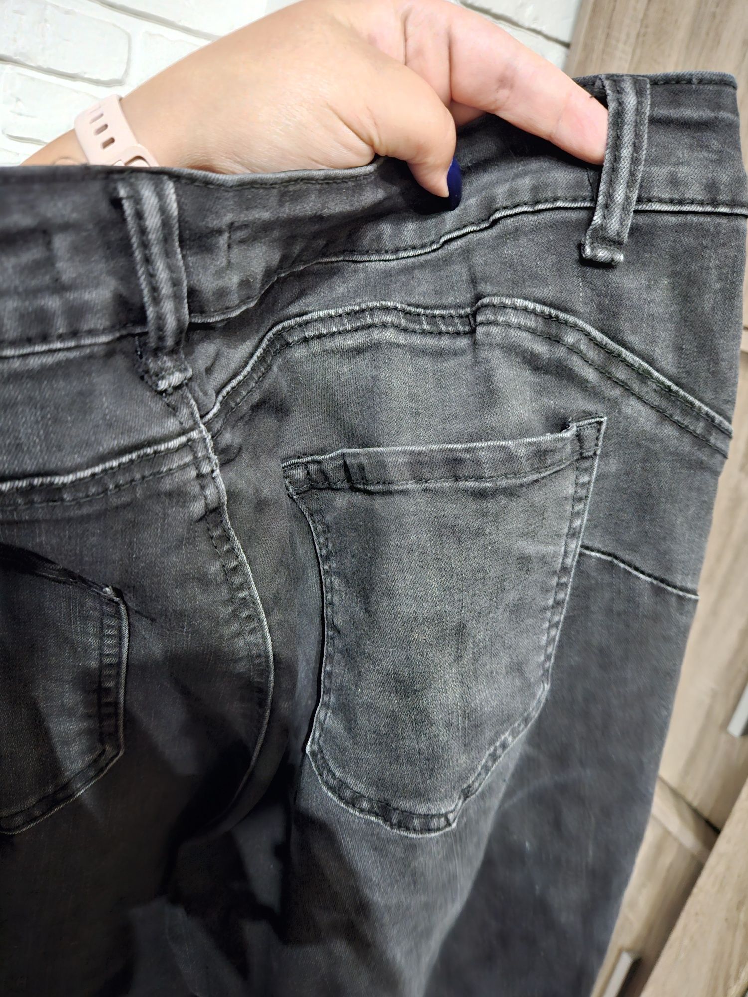 Jeansy skinny z dziurami r. XXXL Goodies