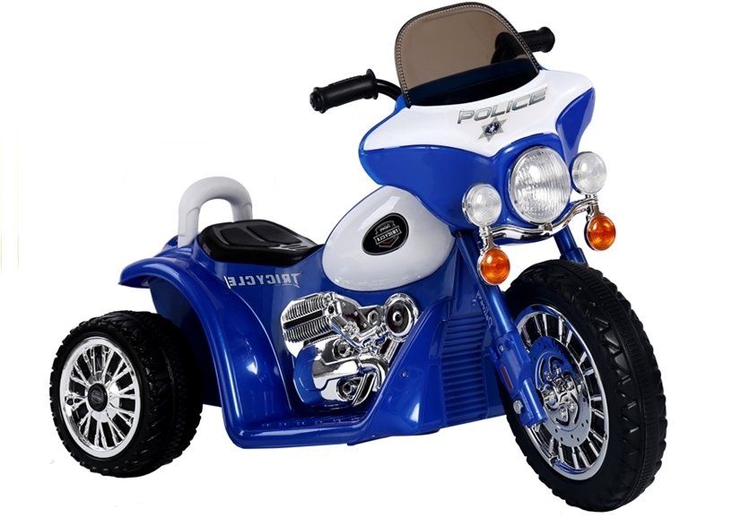 Nowy POLICYJNY Motorek Trzykołowy na akumulator dla dzieci do 25kg