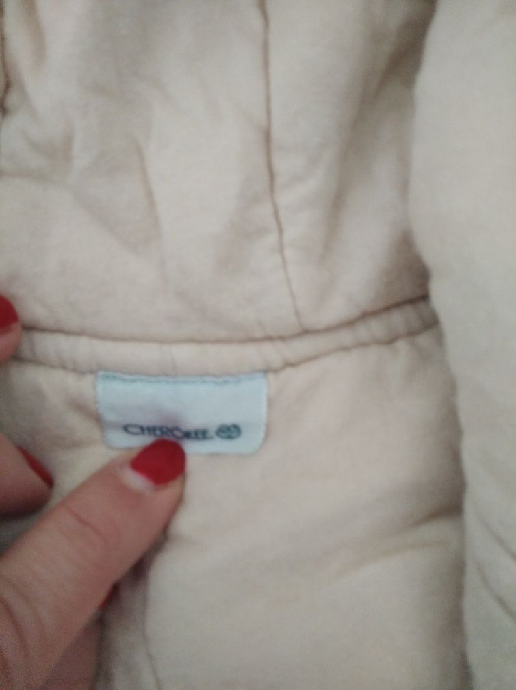 Piękny kombinezonik  74 unisex cieplutki polarowy na podszewce