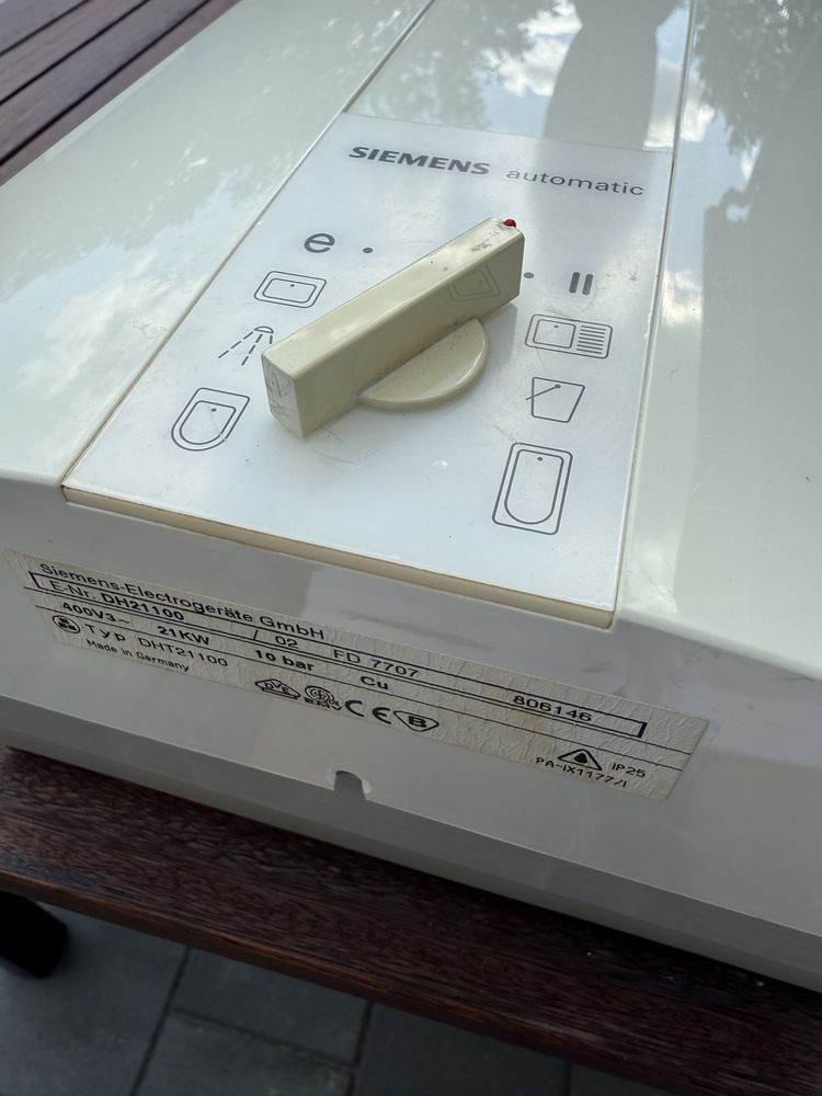Podgrzewacz przepływowy Siemens DHT2100 – 21 kW, Made in Germany