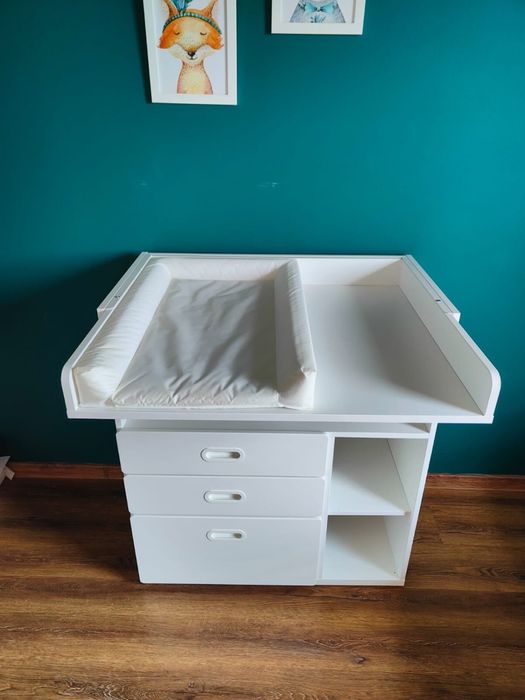 Komoda przewijak smastad IKEA biała + materac