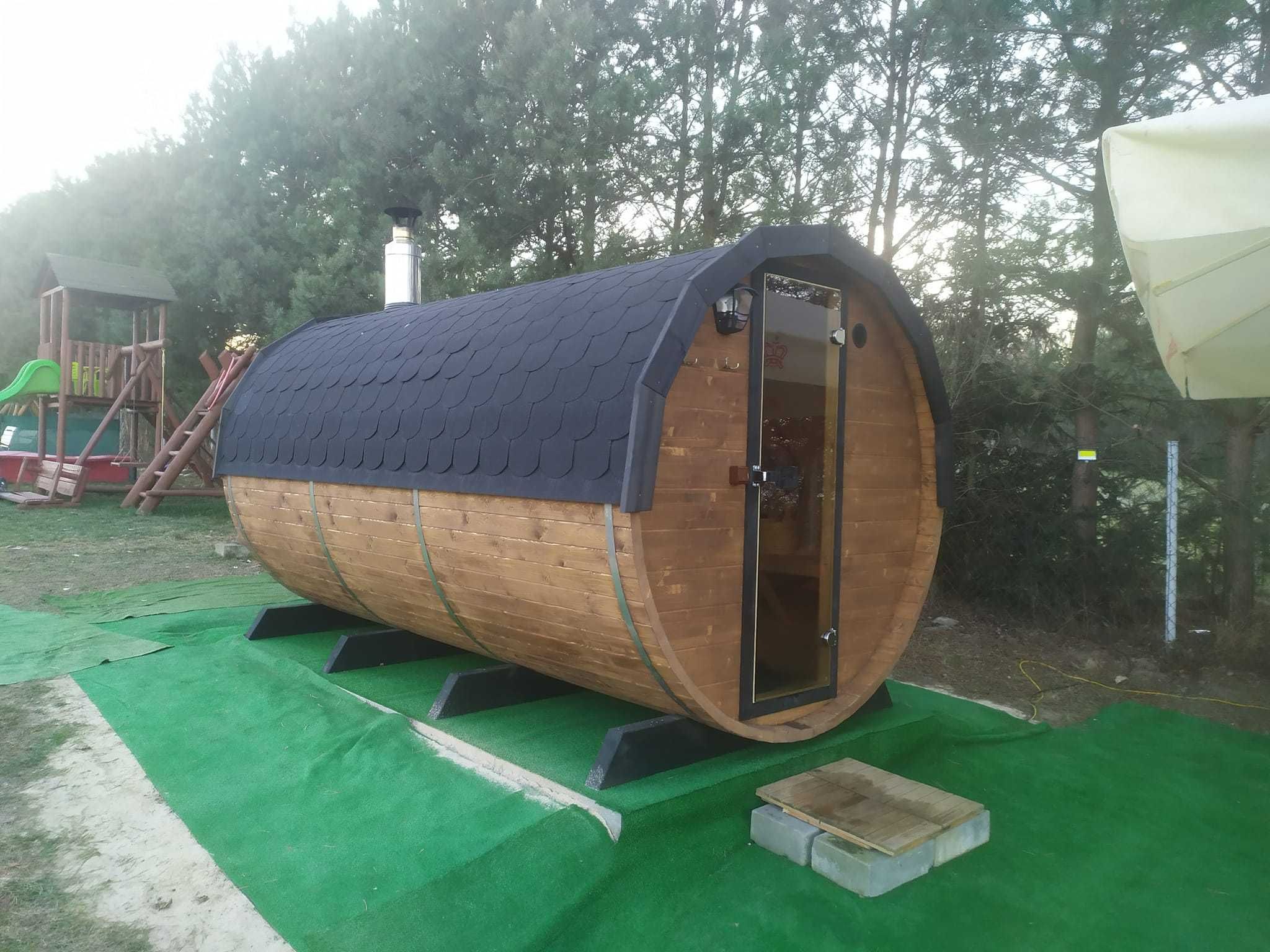 Sauna beczka 8-osób piec Harvia M3SL na drewno