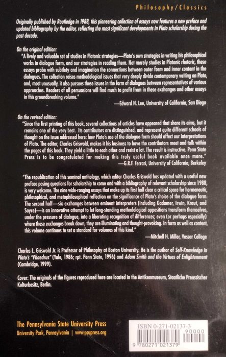 Platonic Writings, Platonic Readings - Charles Griswold Jr.