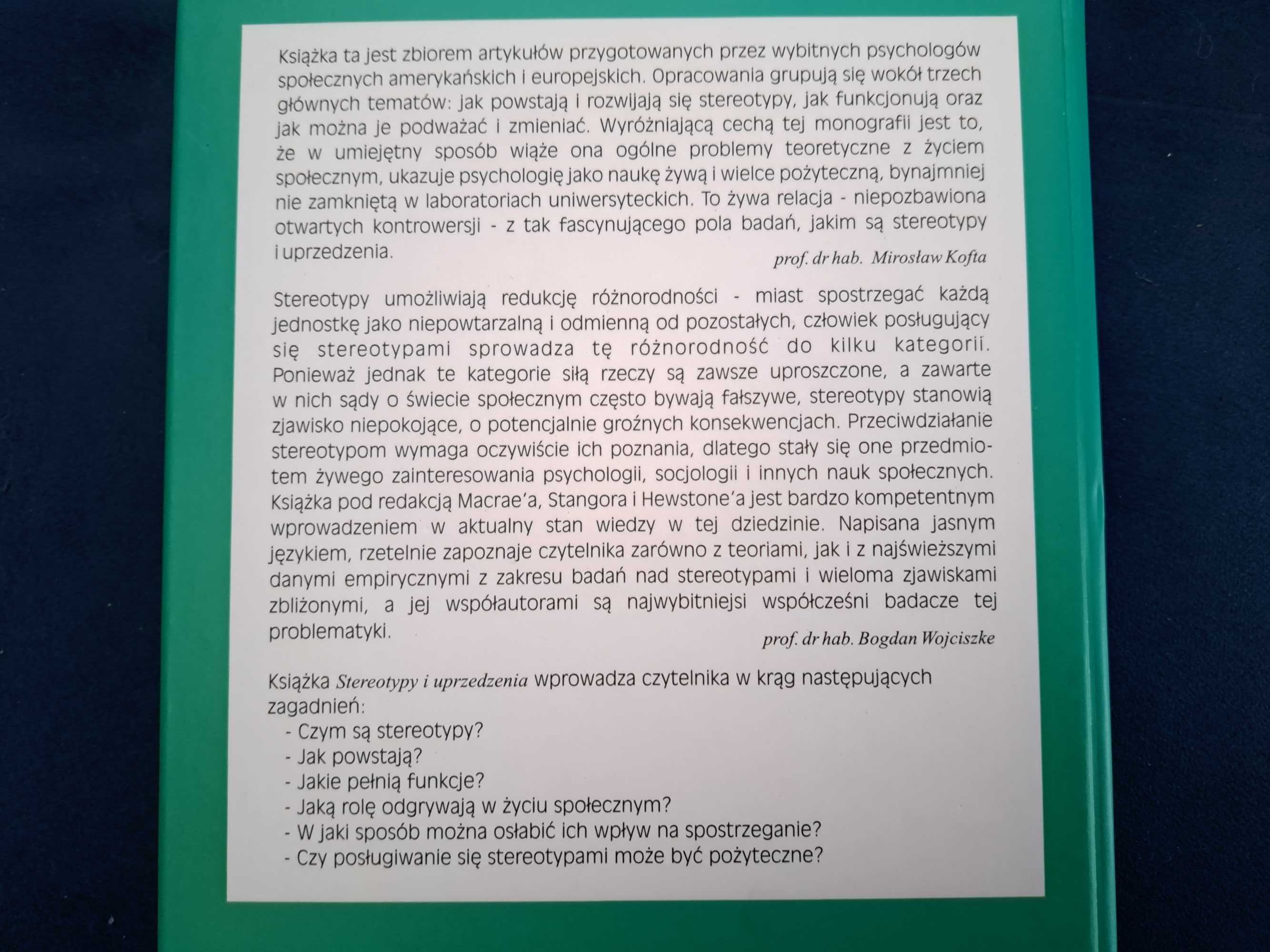 Psychologia społeczna Stereotypy i uprzedzenia, MACRAE, STANGOR