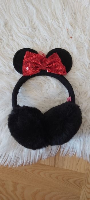 Nauszniki futrzane myszka miki disnay pepco z kokardką opaska
