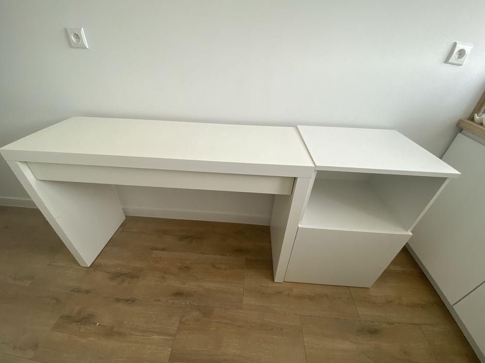 Biurko/toaletka Ikea Malm + szafka