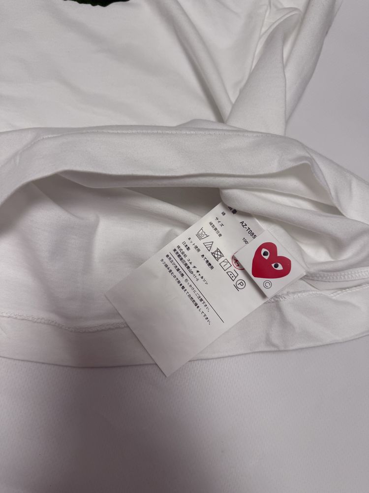 футболка COMME DES GARCON play white camo tee