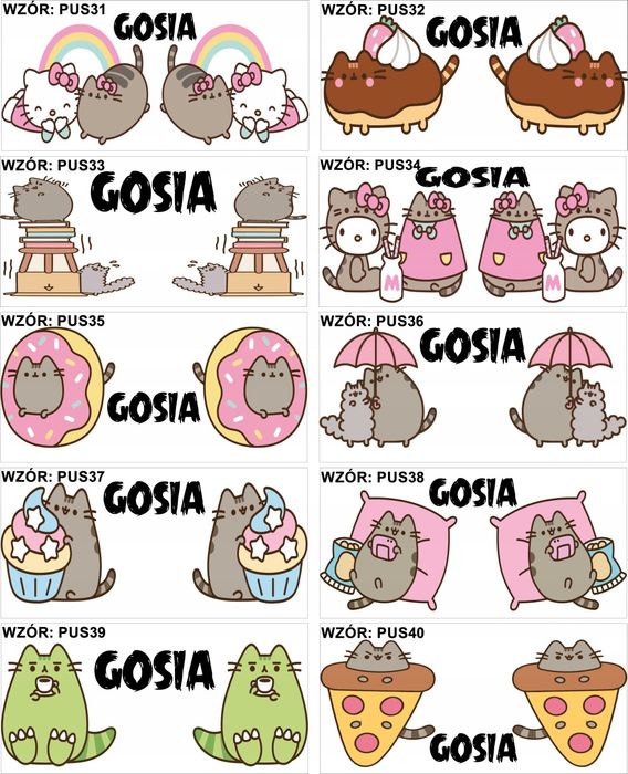 Kubek PUSHEEN personalizowany z dowolnym napisem imieniem kawaii