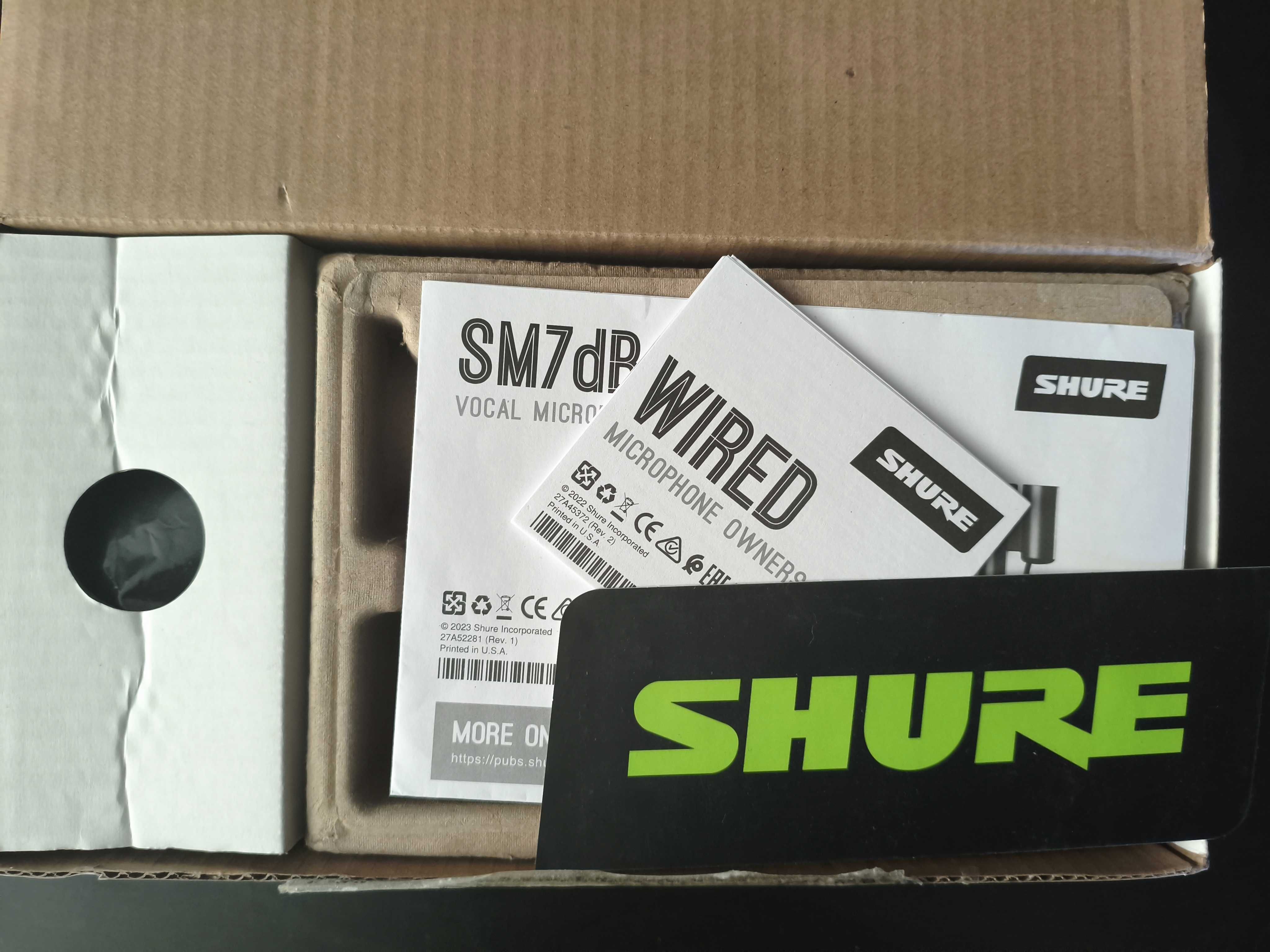 Mikrofon Shure sm7db dynamiczny wokalowy kardioidalny uszkodzony 2szt.