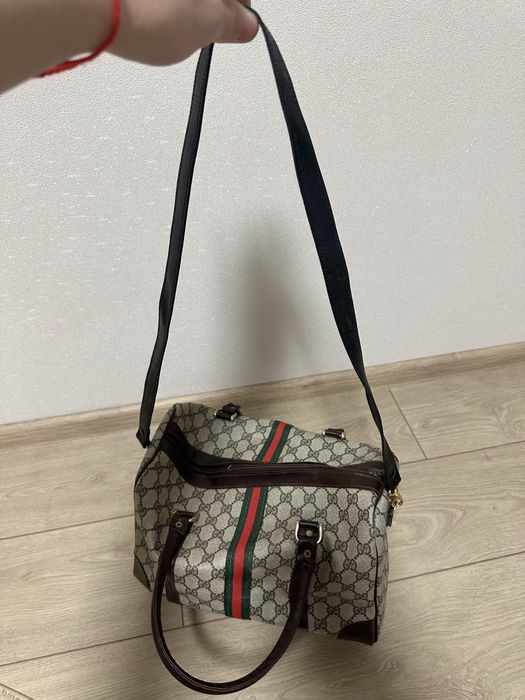Vintage GUCCI Monogram Boston Top Handle Handbag