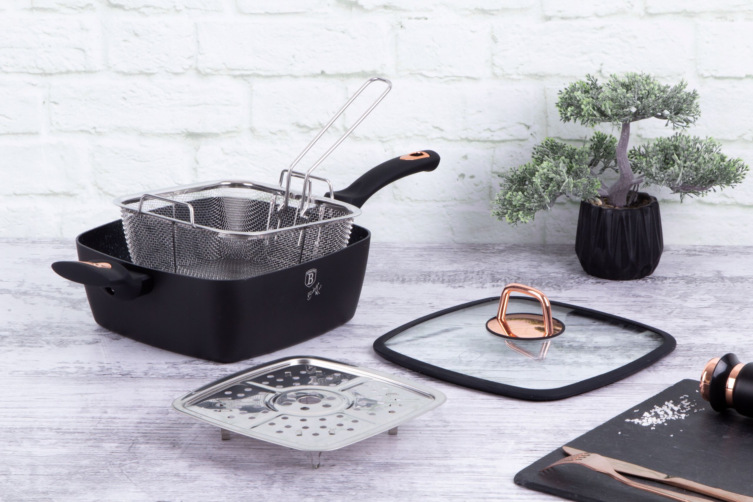 Patelnia Berlinger Haus Black Rose 24 cm non-stick (nieprzywierająca)