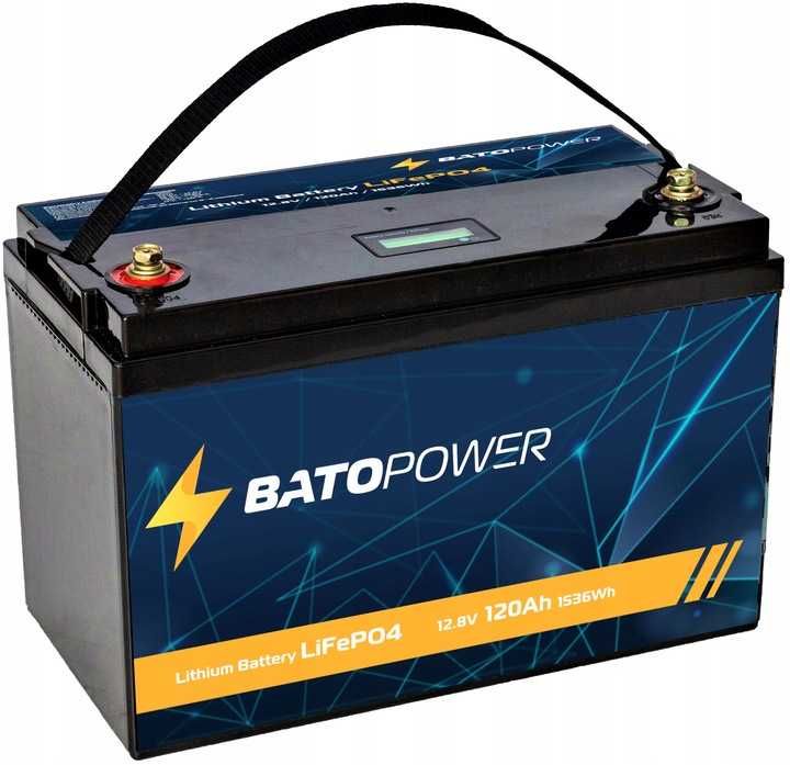 Akumulator LiFePo4 BatoPower 120Ah 12V 1536W do silników elektrycznych