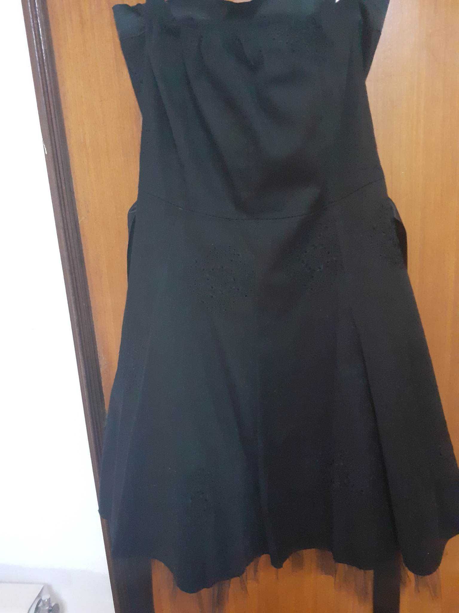 Vestido preto de cerimónia c/oferta de brincos