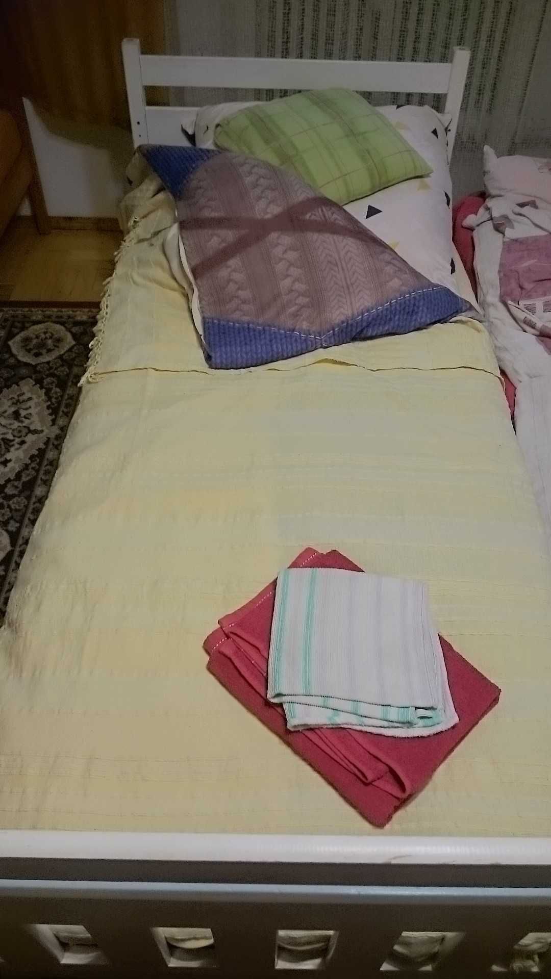 Łóżko drewniane lekkie 80x180cm białe Ikea stabilne dodat wzmocnione