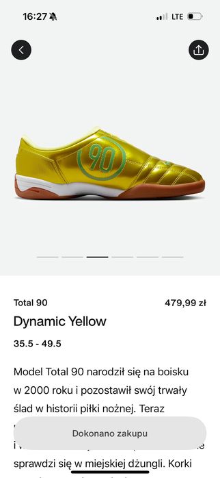 Nike total 90 dynamic yellow 43 halówki