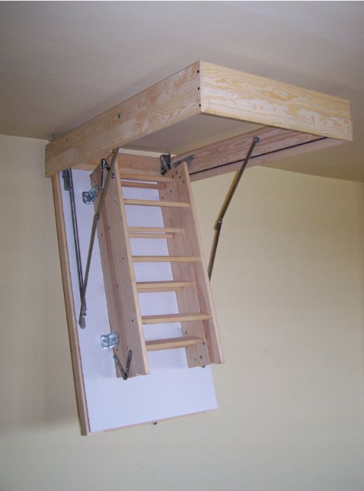 Schody strychowe ocieplane Termo drewniane 80x110 gr. 53mm