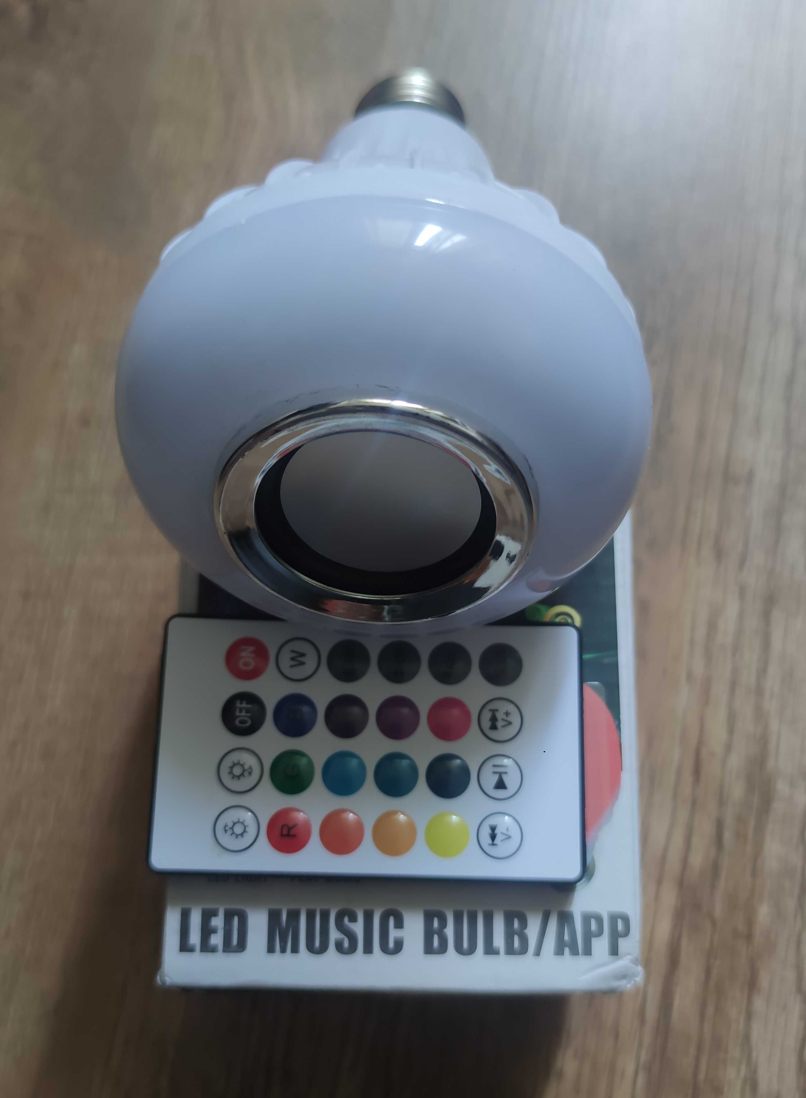 Лампа умная Bluetooth с динамиком, пультом ДУ и разноцветным свечением