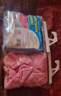 Ochraniacz pokrycie pralki frotte z gumką bawełna różowy niebieski