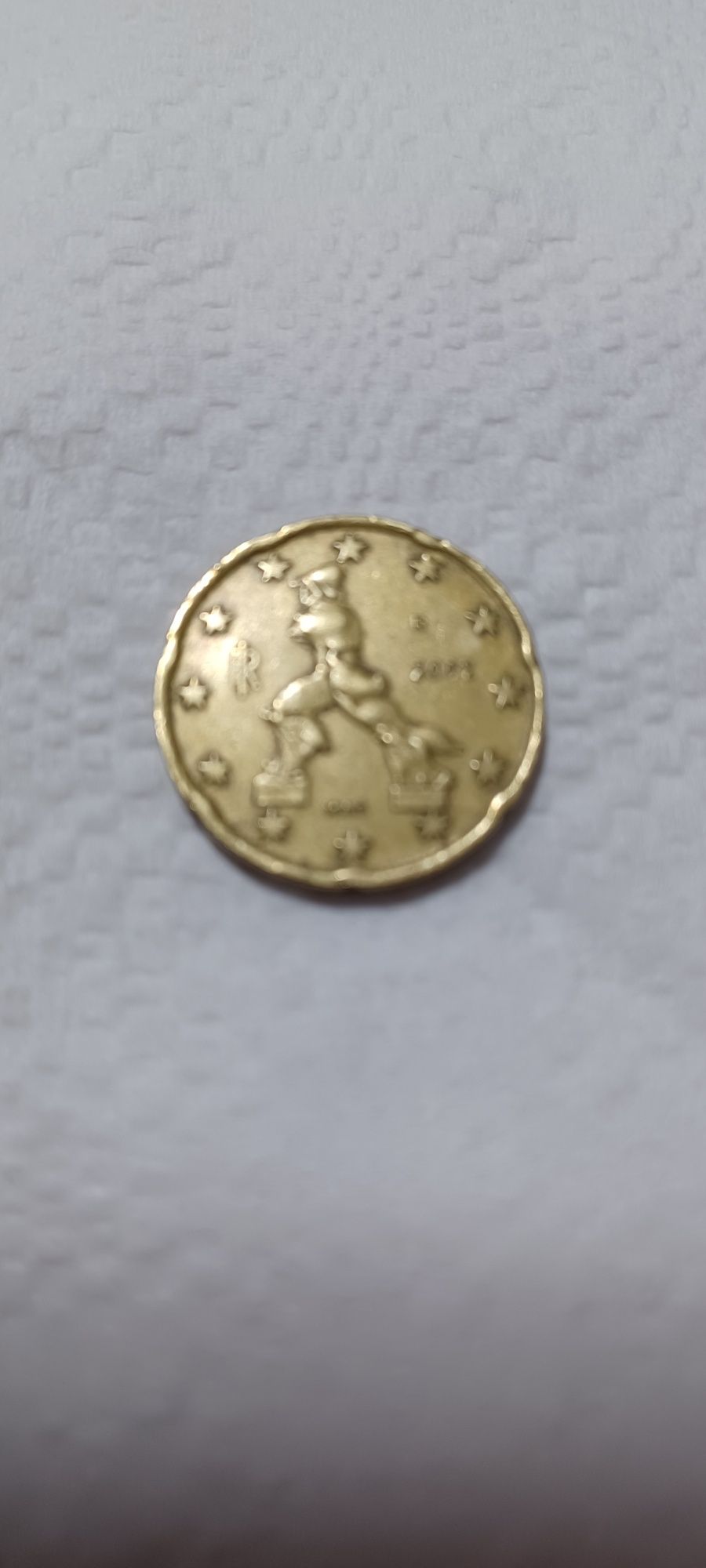 Moeda Rara 20 Cêntimos Ano 2002