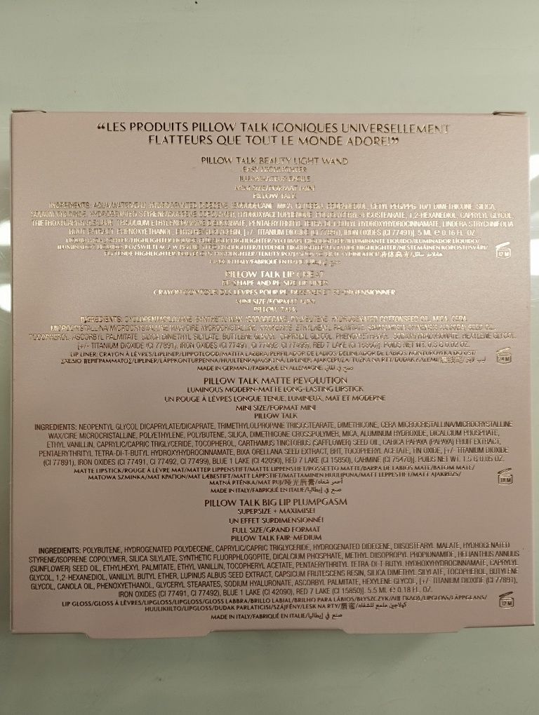 Zestaw pillow talk Charlotte Tilbury kredka pomadka błyszczyk wand