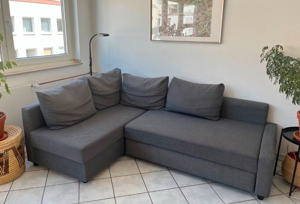 Fajny narożnik Ikea Friheten sofa funkcja spania pojemnik dowóz wysyłk