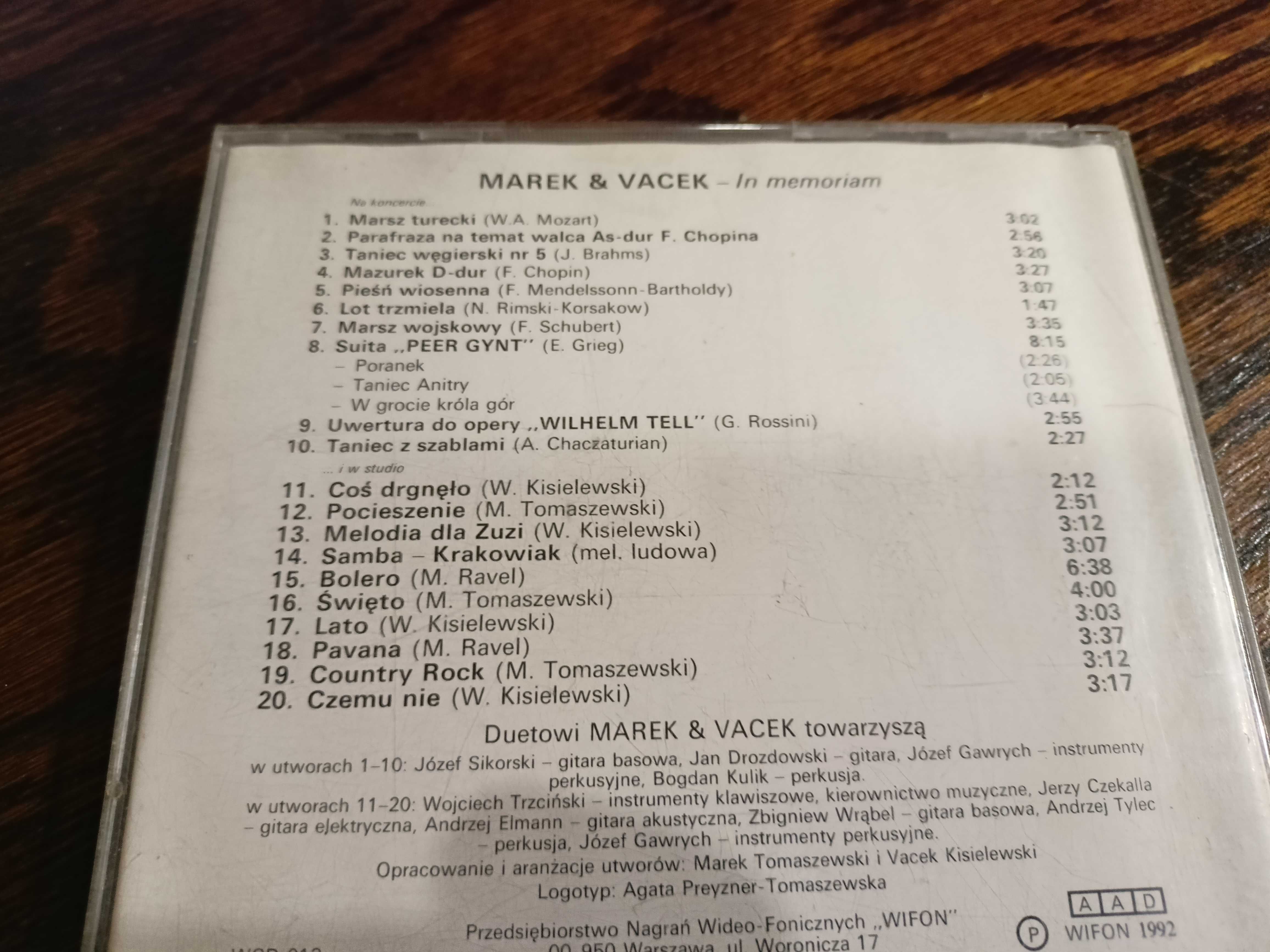 MAREK i VACEK - In Memorium - Unikat 1992 - CD