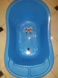 Ванночка дитяча пластикова блакитного кольору зі зливом