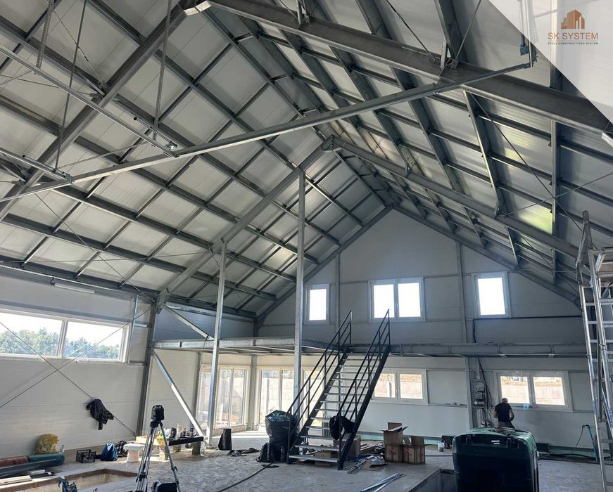 Hala 234 m2 stalowa magazyn warsztat płyta konstrukcja SK SYSTEM