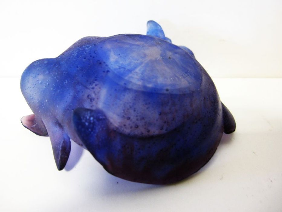 fantástica pequena taça Orquídea em pasta de vidro DAUM Nancy França