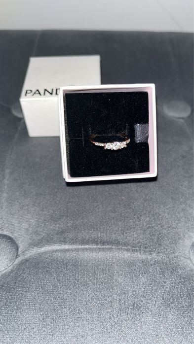 Anel ouro rosa da Pandora