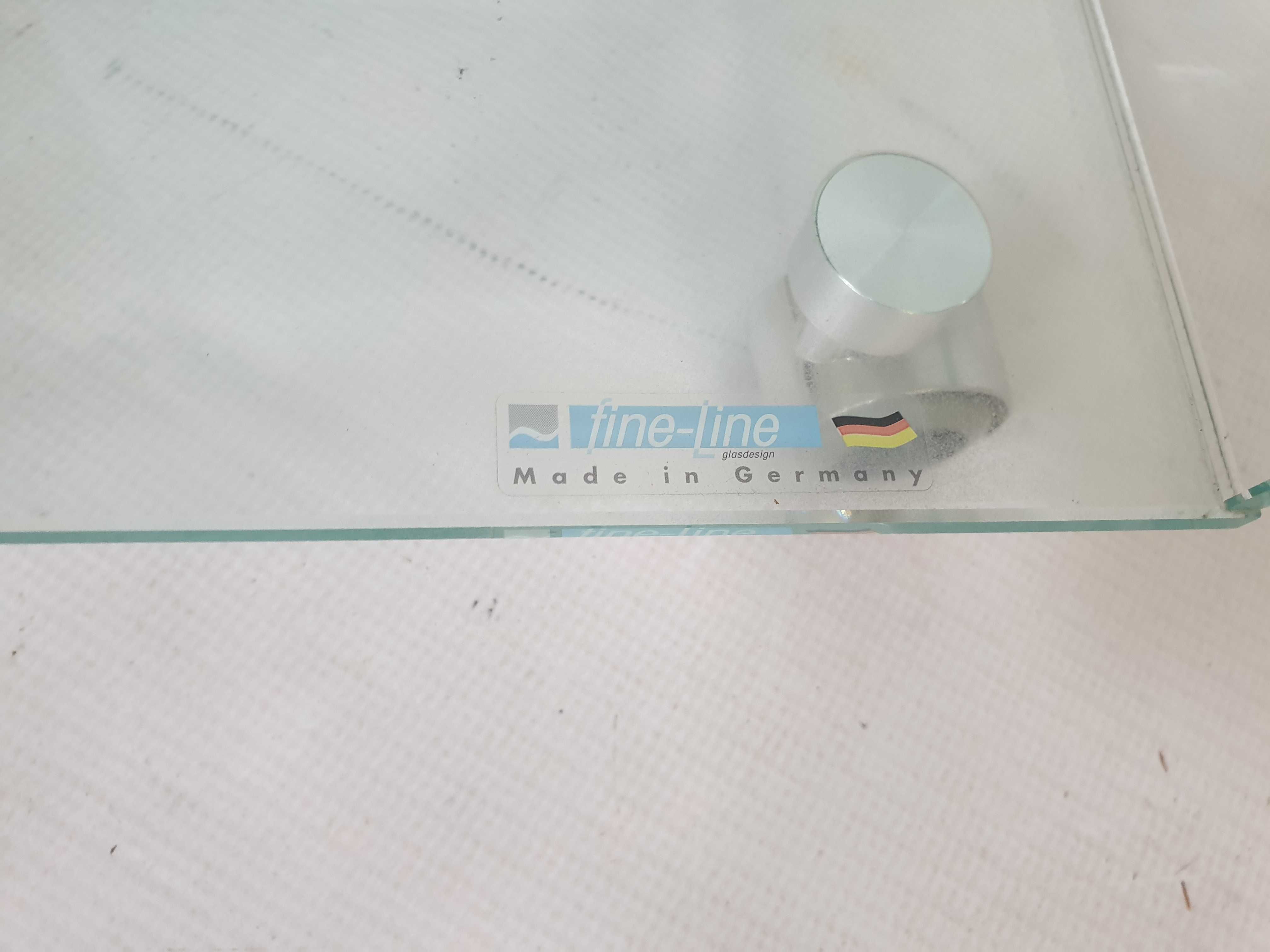Stolik szkło hart szklany 40x40 h41 nocna fine-line germany na kółkach