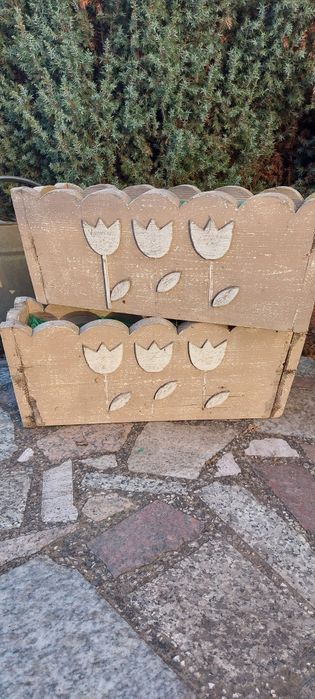 Donice balkonowe drewno 2szt